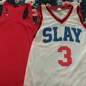 Sleeve less mesh jersey+matching tank top